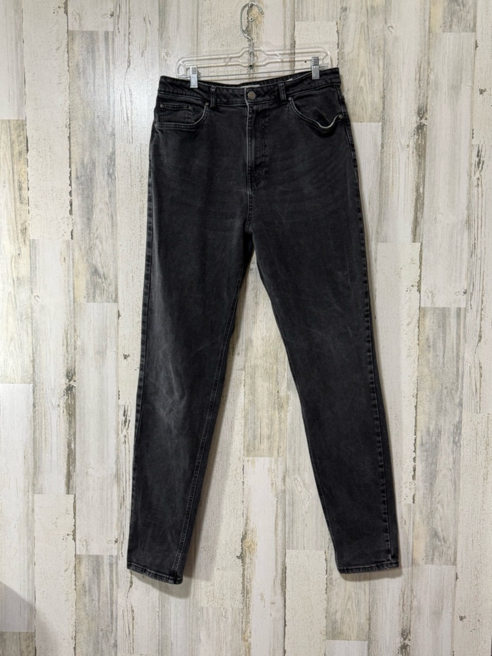 American Tall Jada Mom Jean High-Rise Faded Black Tapered Jeans LONG Length